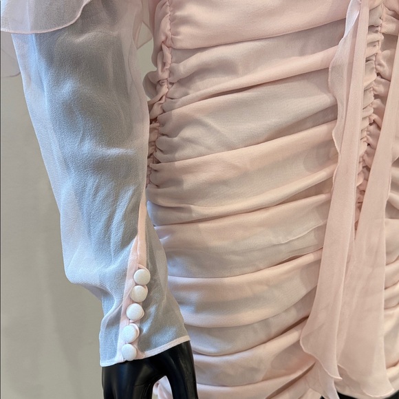 Magda Butrym Silk Corset Mini Dress Blush Pink | Built-In Corset | NEW 36/S - Picture 5 of 16